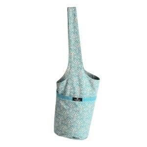 yoga tote bag, teal